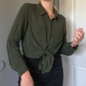 Stunning Army Green Button Up